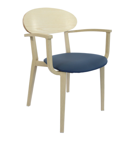 FL Atlanta Upholstered Seat Hospitality Stackable Dining Armchair