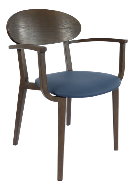 FL Atlanta Upholstered Seat Hospitality Stackable Dining Armchair