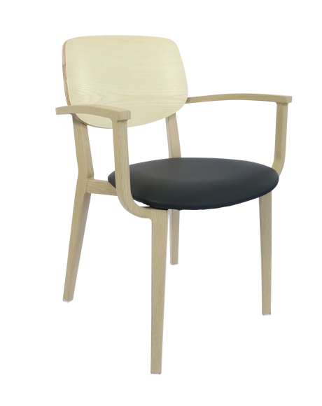 FL Atlanta Upholstered Seat Hospitality Stackable Dining Armchair - Large