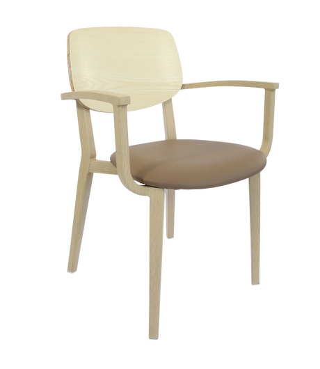 FL Atlanta Upholstered Seat Hospitality Stackable Dining Armchair - Large