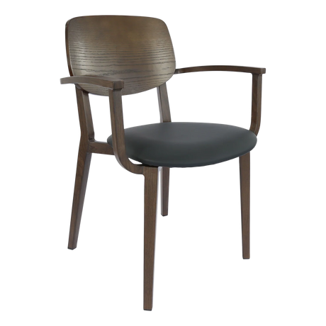 FL Atlanta Upholstered Seat Hospitality Stackable Dining Armchair - Large