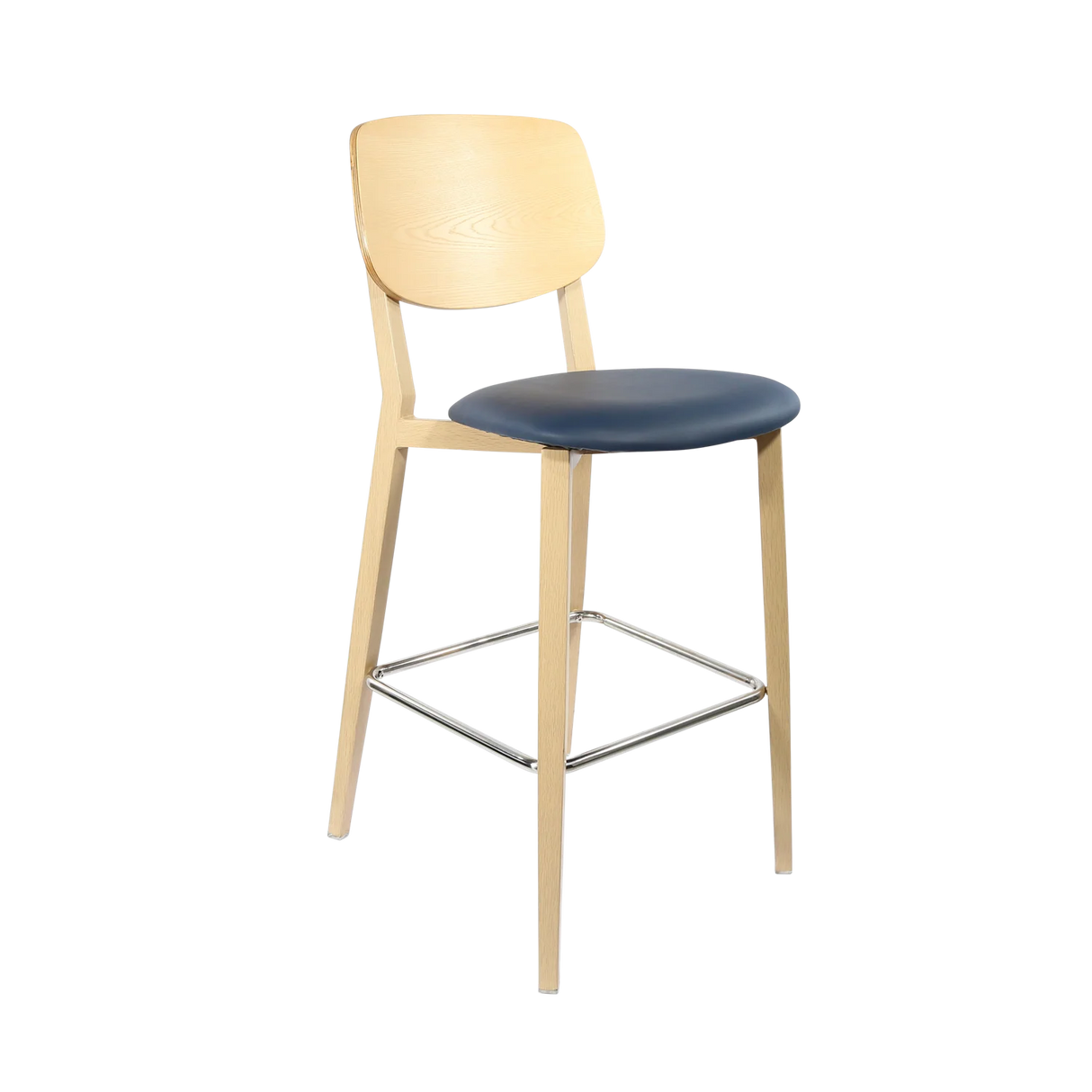 FL Atlanta Upholstered Seat Aluminium Frame Hospitality Barstool - Large