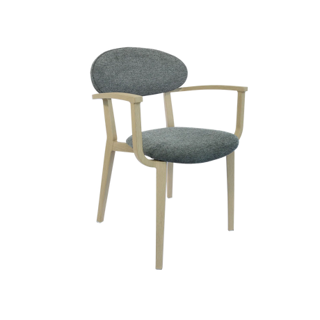 FL Atlanta Fabric Upholstered Hospitality Stackable Dining Armchair