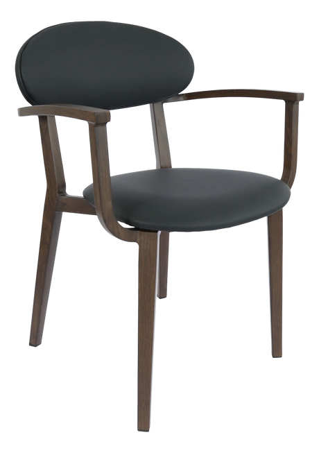 FL Atlanta Vinyl Upholstered Hospitality Stackable Dining Armchair