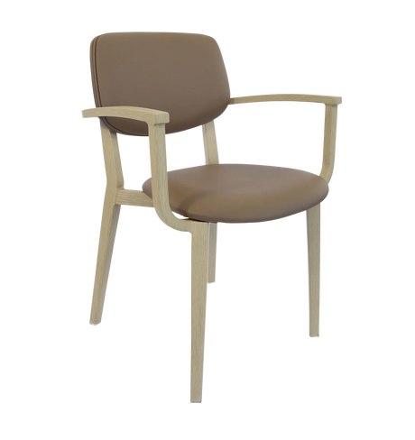 FL Atlanta Vinyl Upholstered Hospitality Stackable Dining Armchair - Large