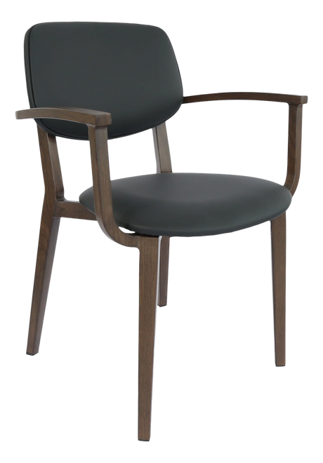 FL Atlanta Vinyl Upholstered Hospitality Stackable Dining Armchair - Large