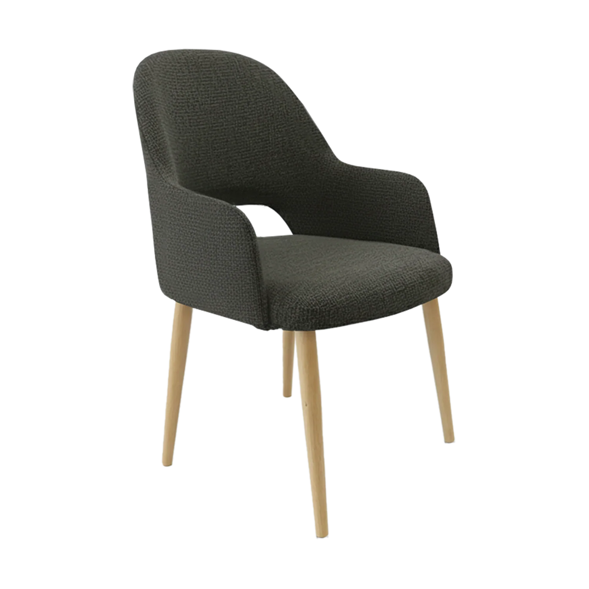 FL Orleans Bourbon Fabric Upholstered Aluminium Legs Hospitality Dining Chair
