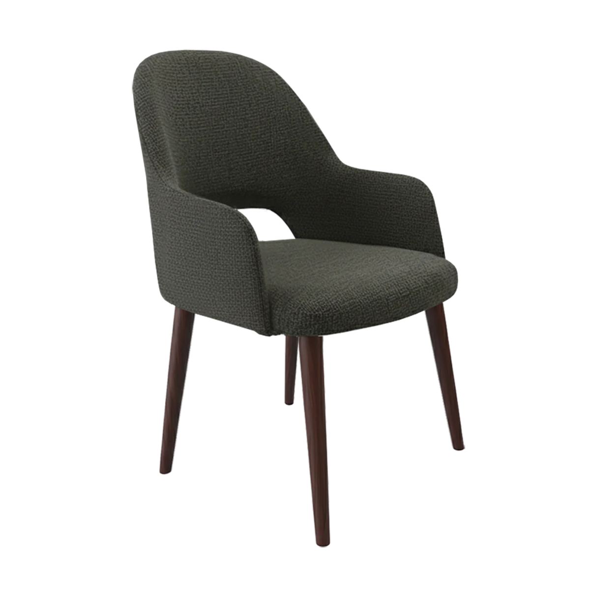 FL Orleans Bourbon Fabric Upholstered Aluminium Legs Hospitality Dining Chair