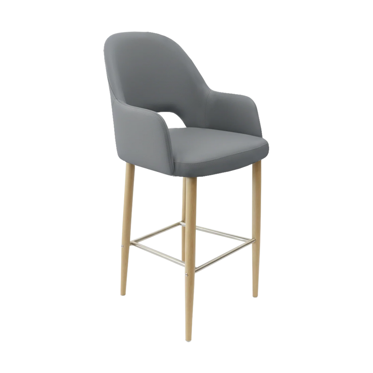 FL Orleans Bourbon Upholstered Seat Aluminium Frame Hospitality Barstool
