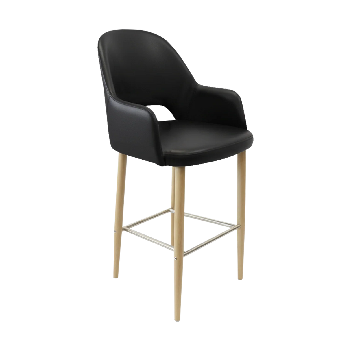 FL Orleans Bourbon Upholstered Seat Aluminium Frame Hospitality Barstool