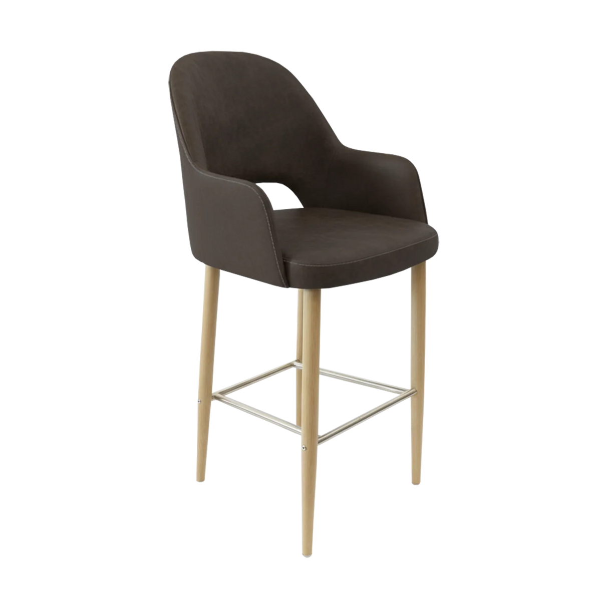 FL Orleans Bourbon Upholstered Seat Aluminium Frame Hospitality Barstool