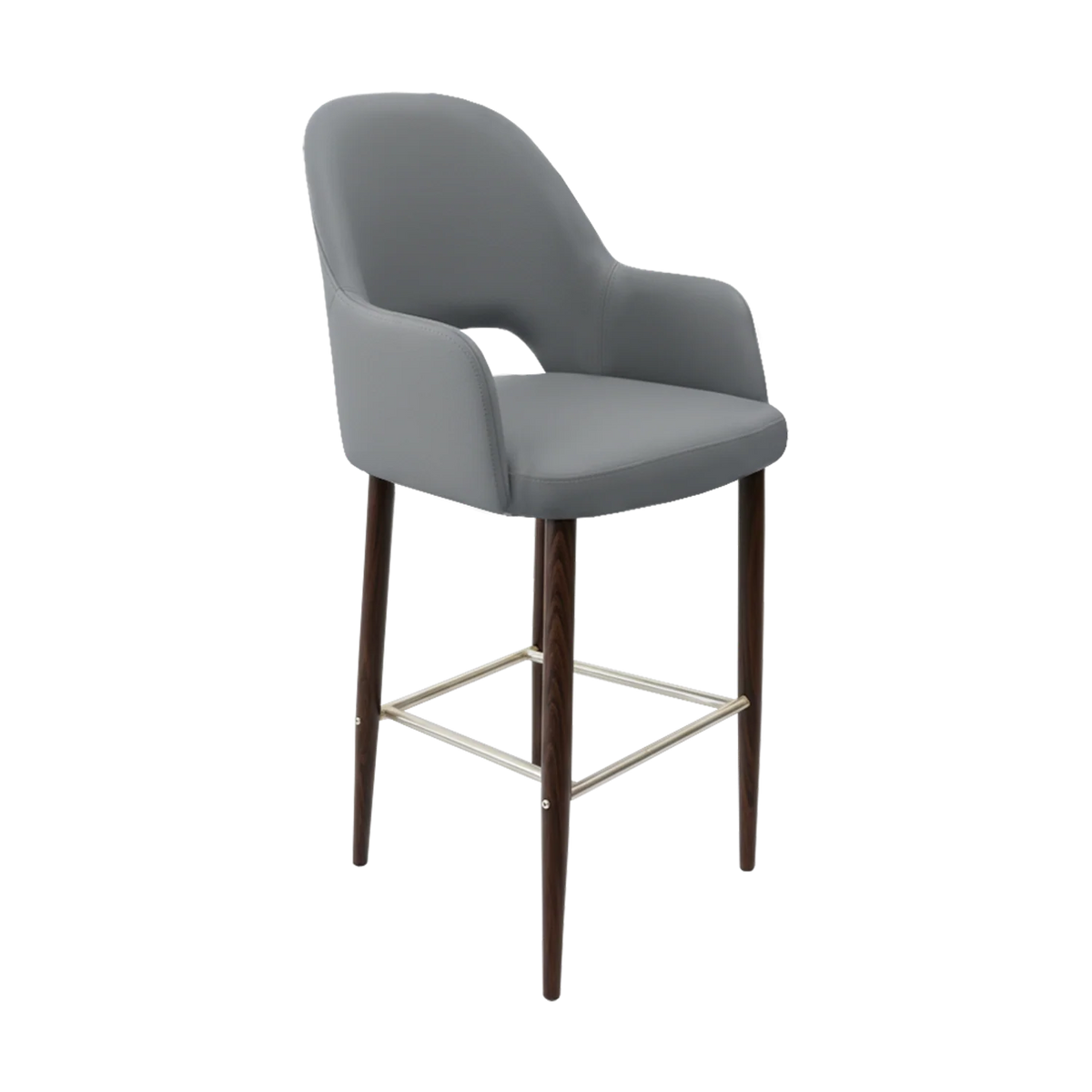 FL Orleans Bourbon Upholstered Seat Aluminium Frame Hospitality Barstool