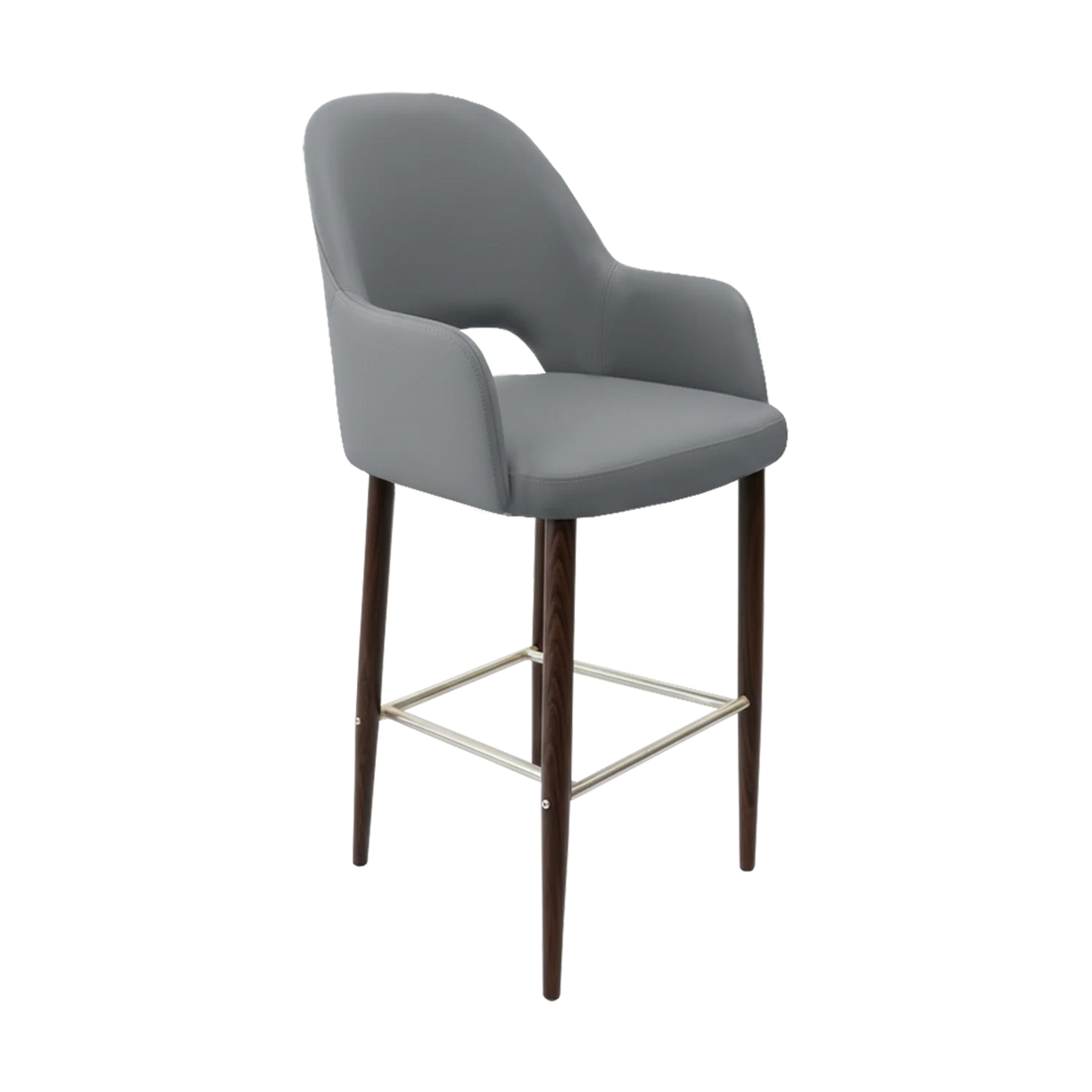 FL Orleans Bourbon Upholstered Seat Aluminium Frame Hospitality Barstool