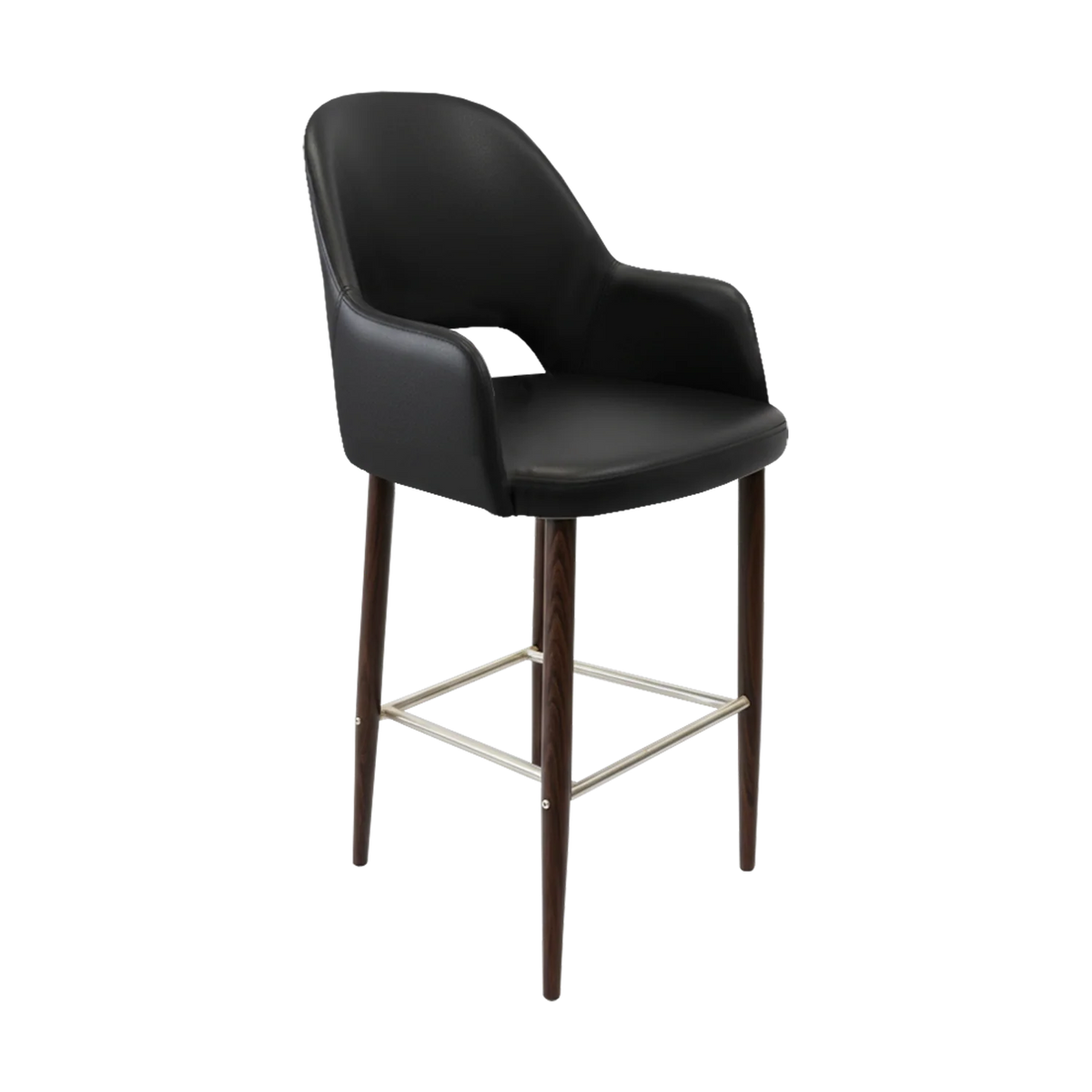FL Orleans Bourbon Upholstered Seat Aluminium Frame Hospitality Barstool