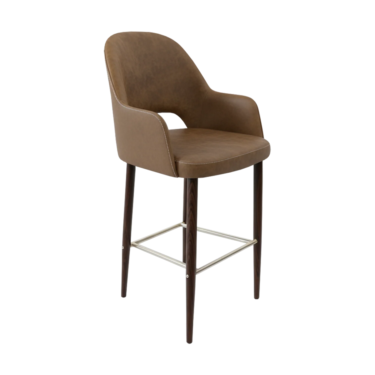 FL Orleans Bourbon Upholstered Seat Aluminium Frame Hospitality Barstool