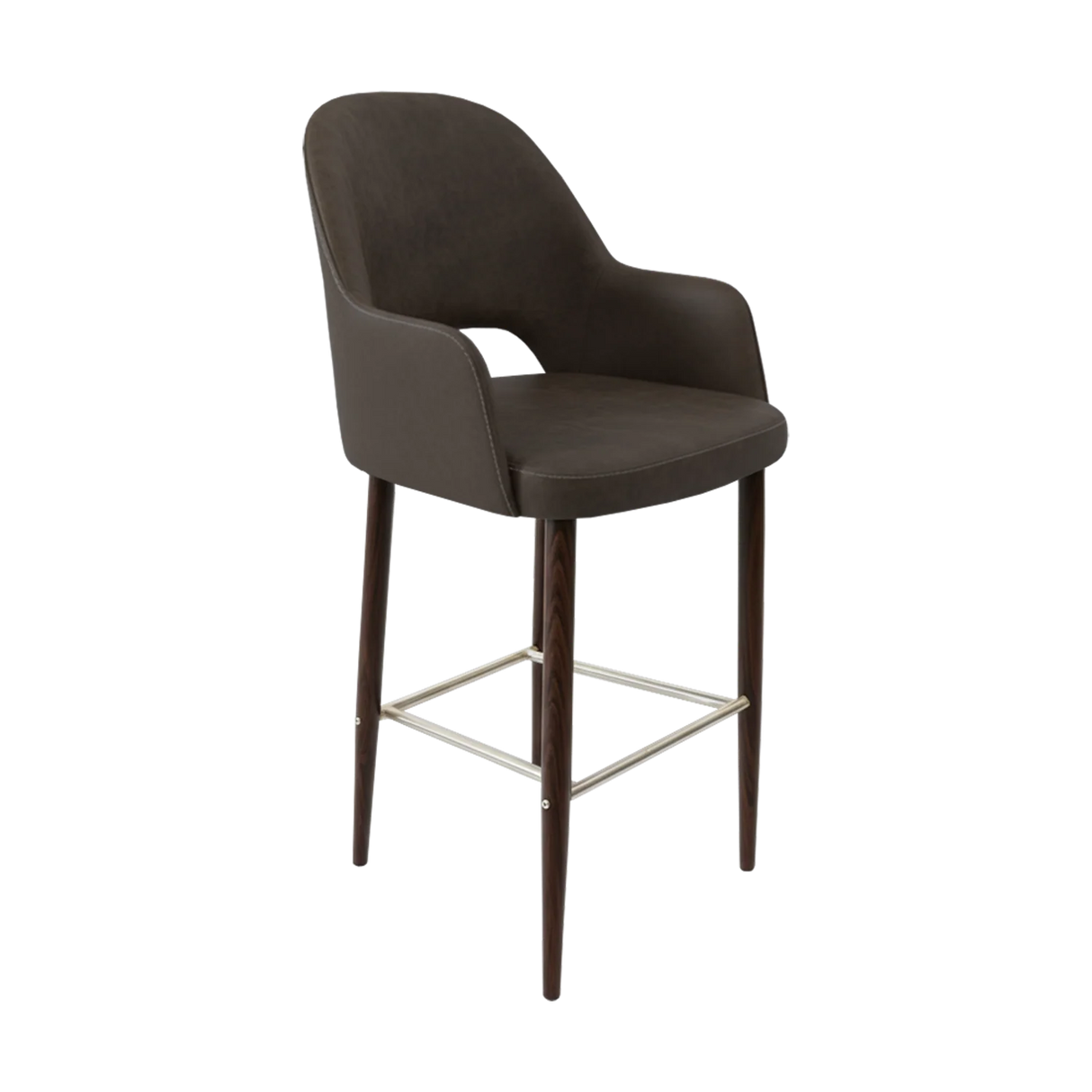 FL Orleans Bourbon Upholstered Seat Aluminium Frame Hospitality Barstool