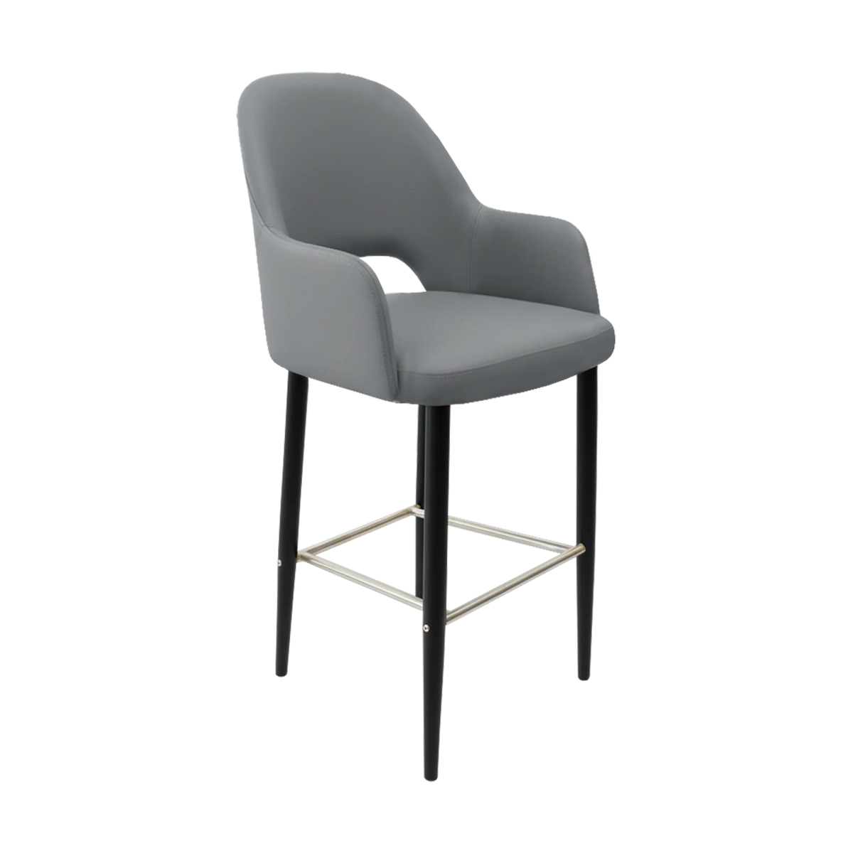 FL Orleans Bourbon Upholstered Seat Aluminium Frame Hospitality Barstool