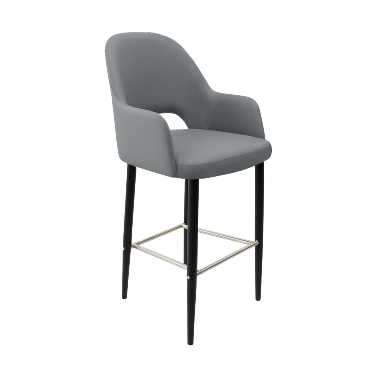 FL Orleans Bourbon Upholstered Seat Aluminium Frame Hospitality Barstool