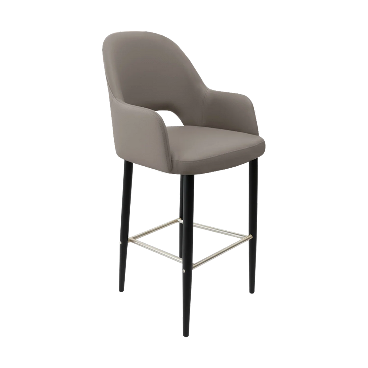 FL Orleans Bourbon Upholstered Seat Aluminium Frame Hospitality Barstool