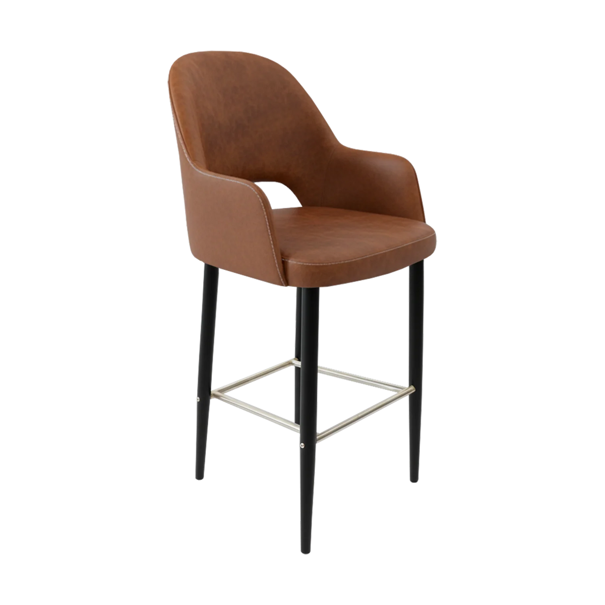 FL Orleans Bourbon Upholstered Seat Aluminium Frame Hospitality Barstool