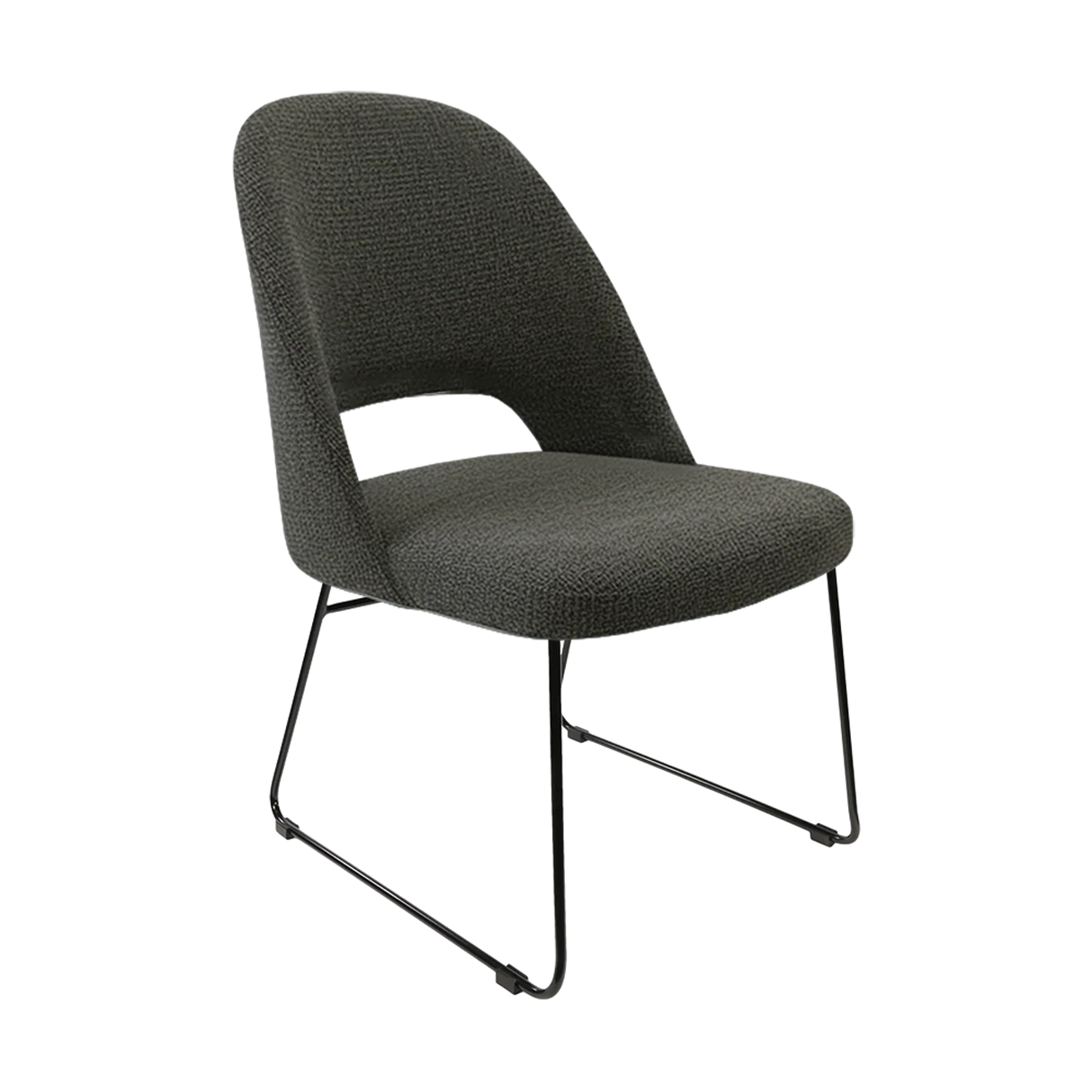 FL Orleans Upholstered Aluminium Sled Base Hospitality Dining Chair