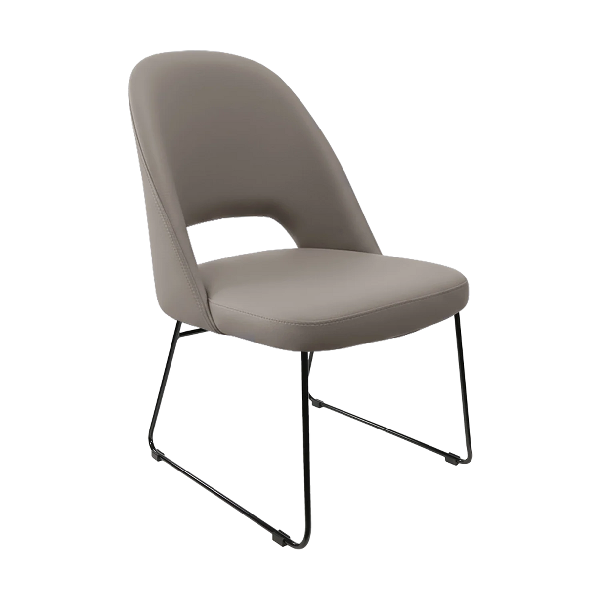 FL Orleans Upholstered Aluminium Sled Base Hospitality Dining Chair