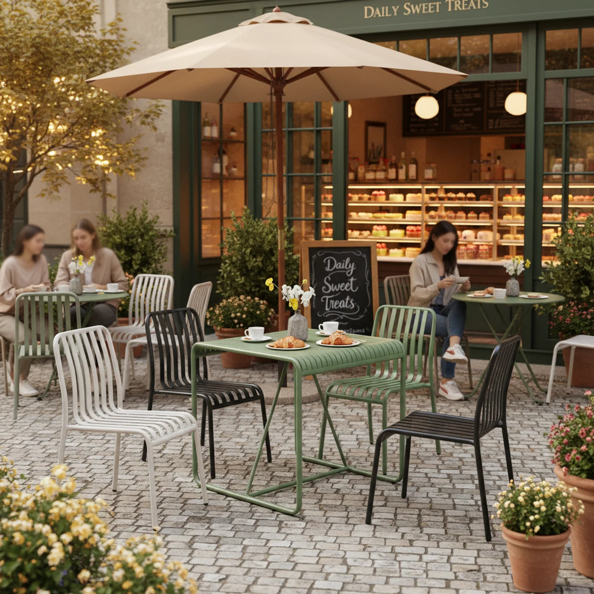 FL Bordeaux Aluminium Hospitality Stackable Outdoor Chair