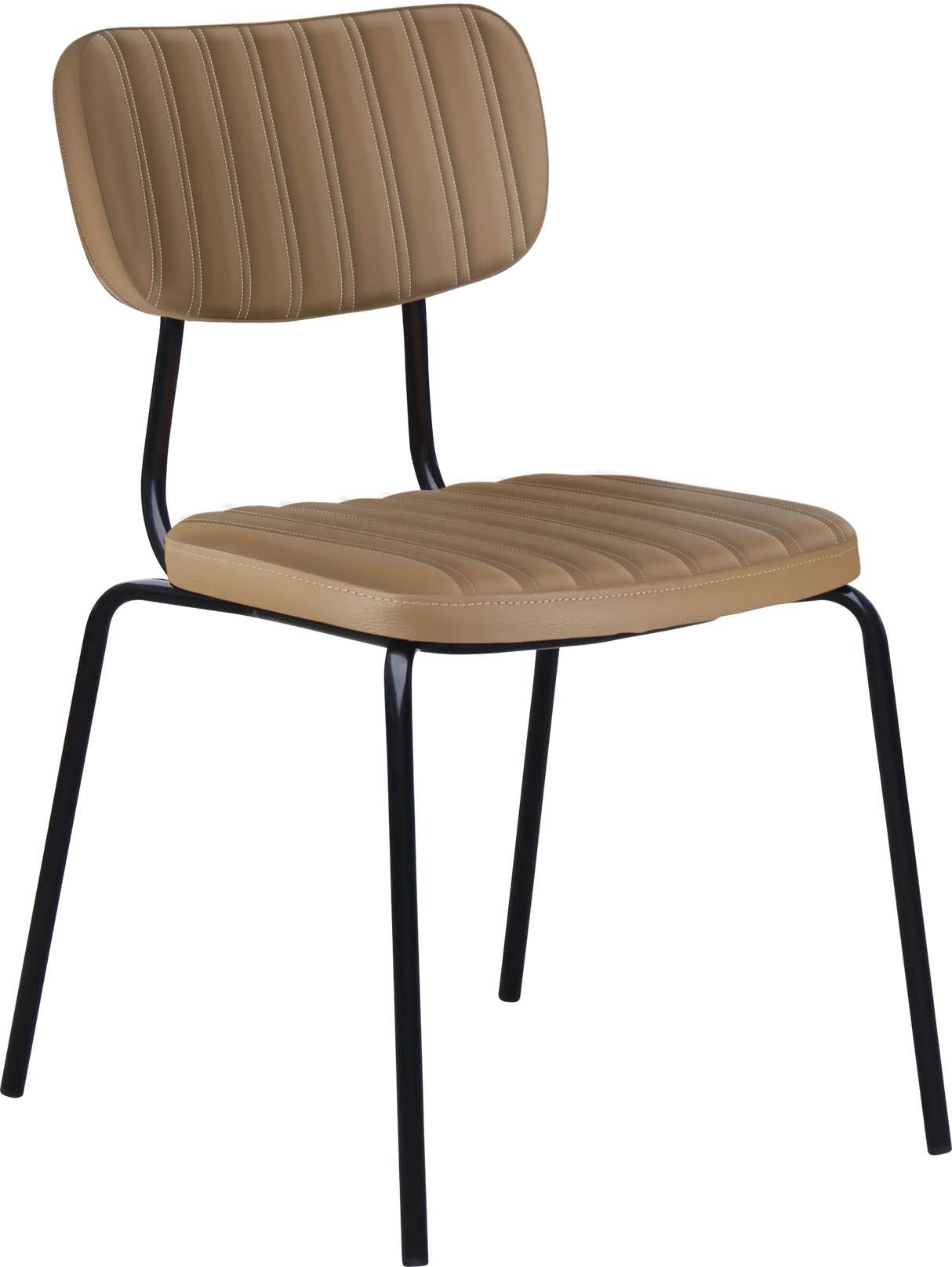 FL Tiramisu Vinyl Upholstered Black Frame Hospitality Function Chair