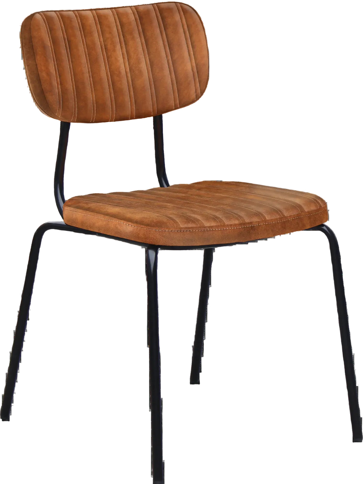 FL Tiramisu Premium Vinyl Upholstered Black Frame Function Chair