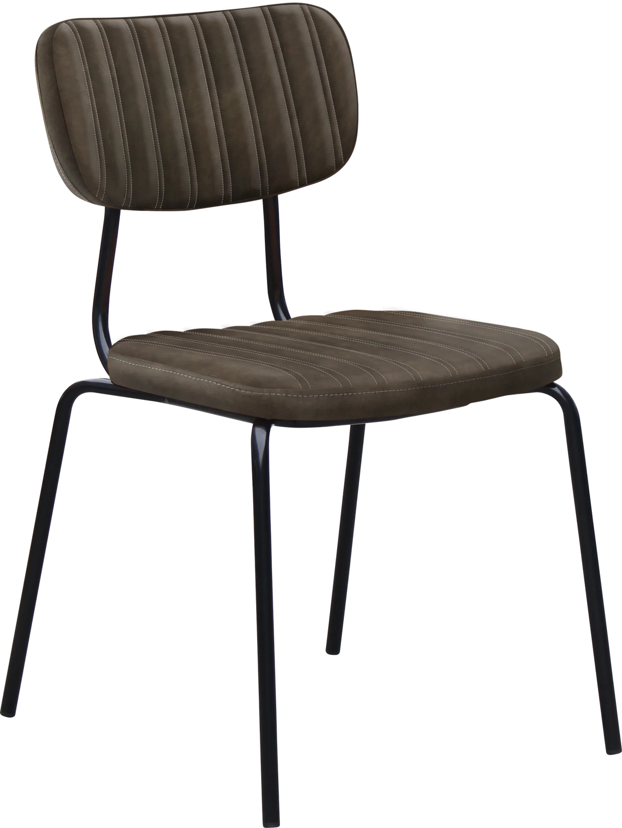 FL Tiramisu Premium Vinyl Upholstered Black Frame Function Chair