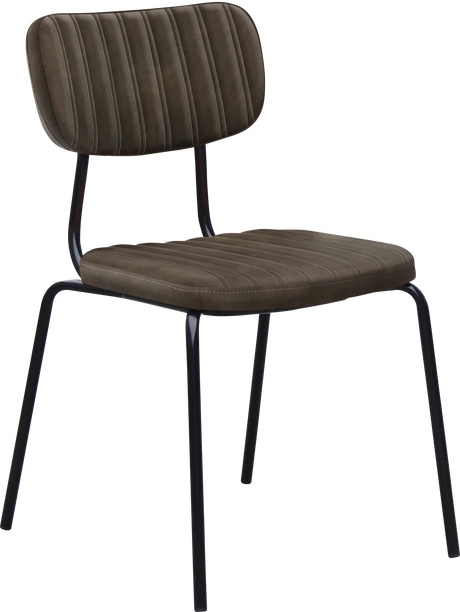 FL Tiramisu Premium Vinyl Upholstered Black Frame Function Chair