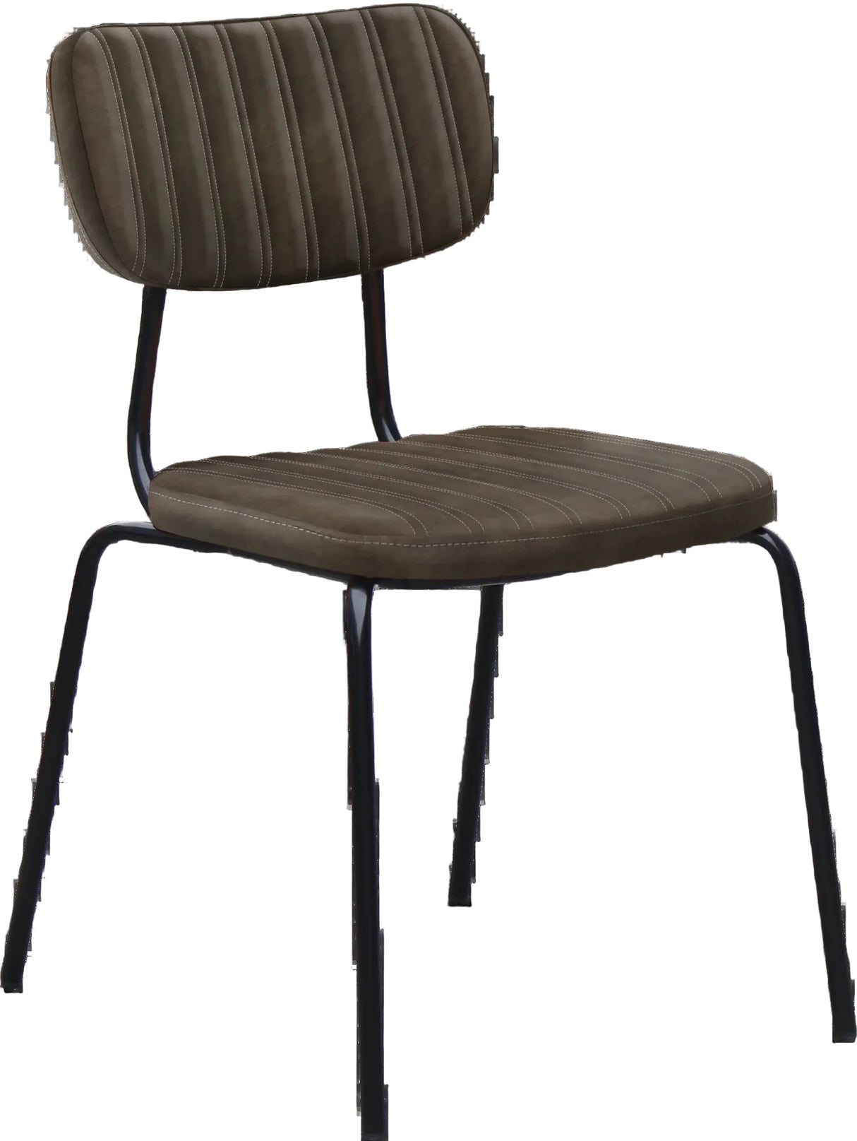 FL Tiramisu Premium Vinyl Upholstered Black Frame Function Chair