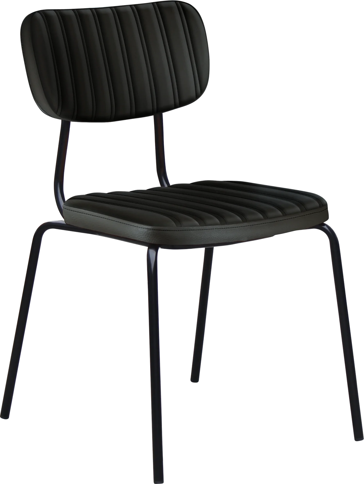 FL Tiramisu Vinyl Upholstered Black Frame Hospitality Function Chair