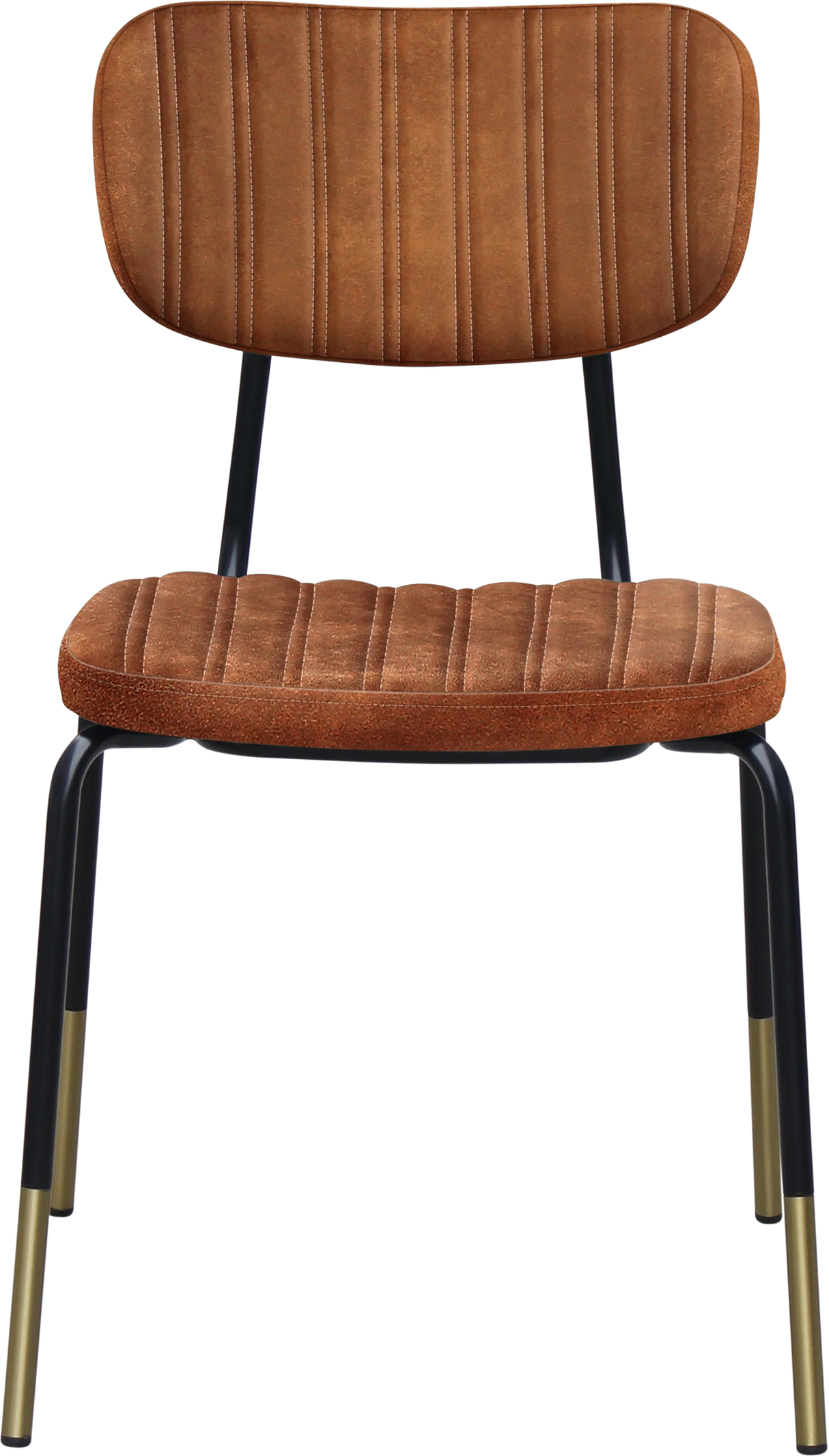 FL Tiramisu Velvet Upholstered Black Leg Brass Tip Hospitality Function Chair