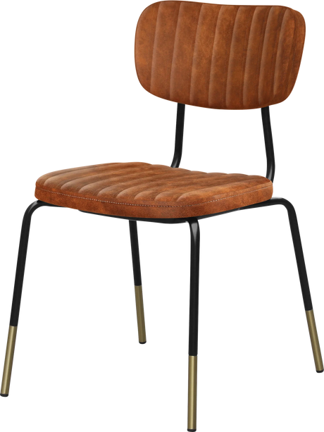 FL Tiramisu Velvet Upholstered Black Leg Brass Tip Hospitality Function Chair