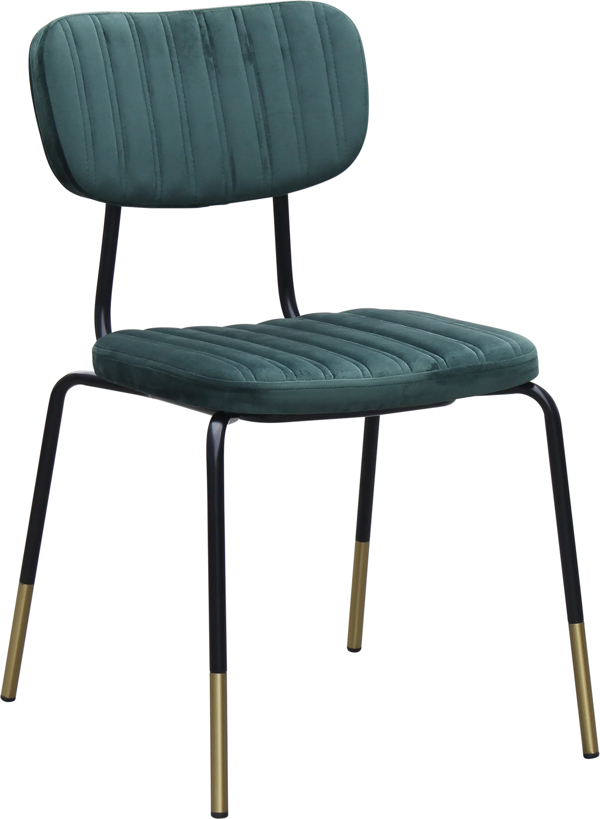 FL Tiramisu Velvet Upholstered Black Leg Brass Tip Hospitality Function Chair