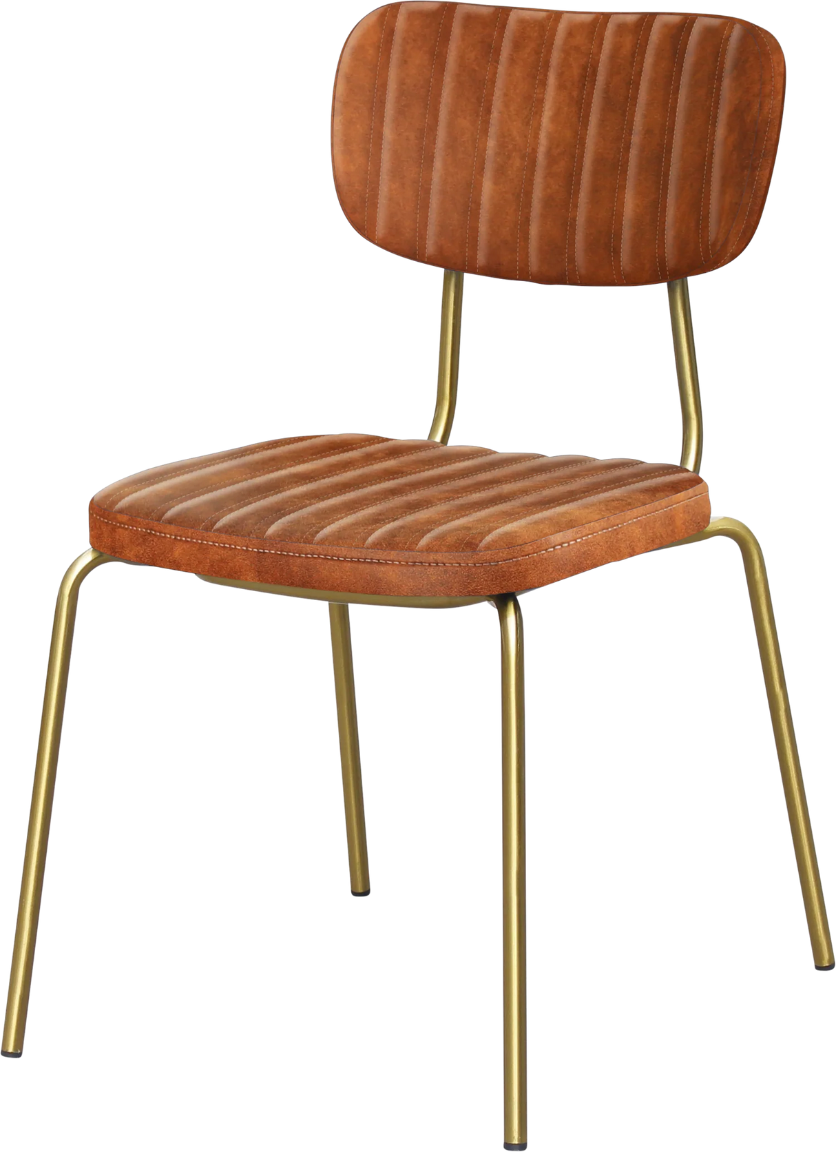 FL Tiramisu Velvet Upholstered Brass Leg Hospitality Function Chair