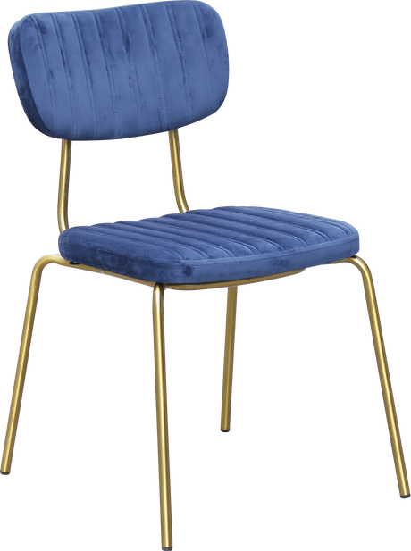 FL Tiramisu Velvet Upholstered Brass Leg Hospitality Function Chair