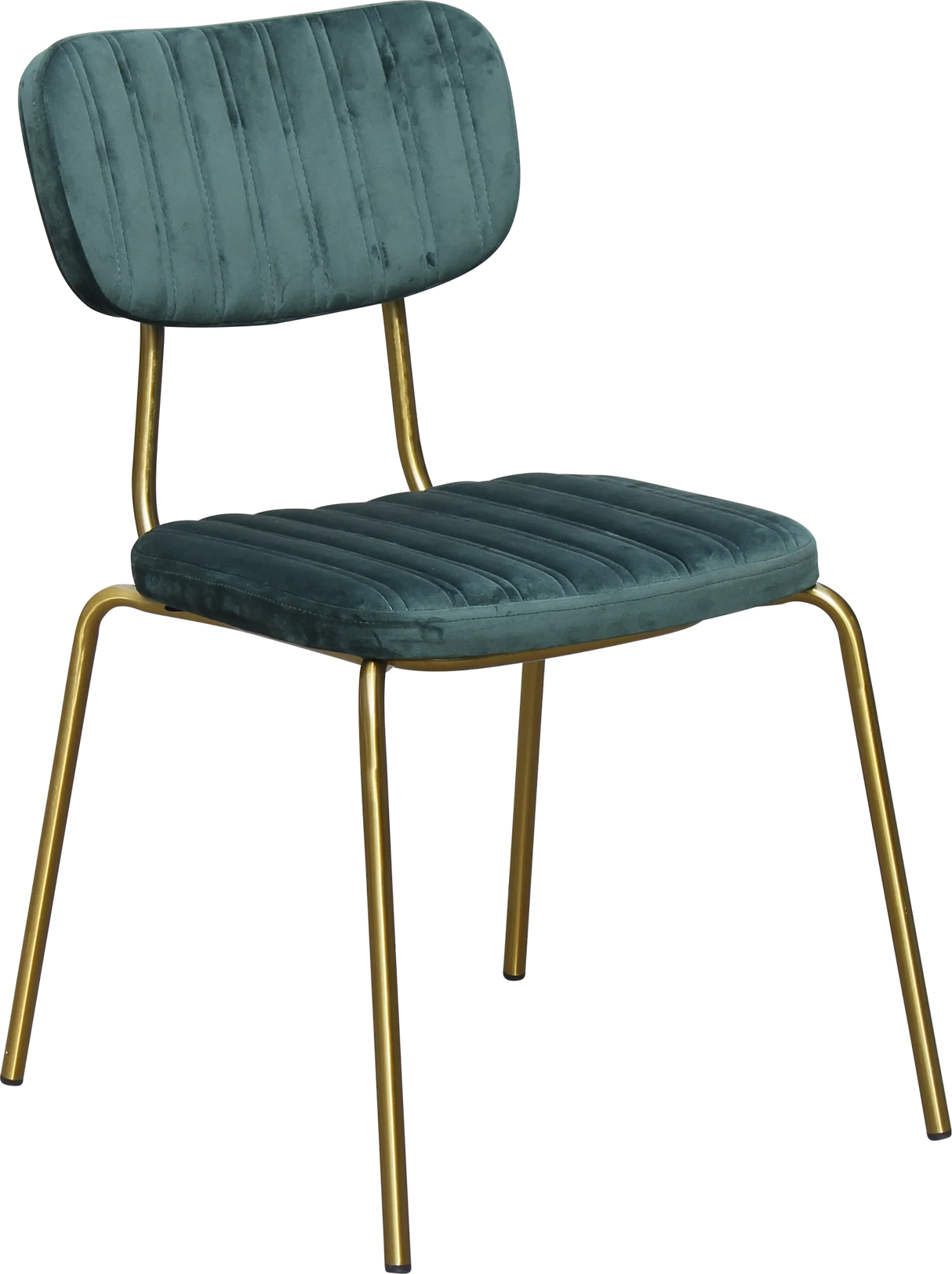 FL Tiramisu Velvet Upholstered Brass Leg Hospitality Function Chair