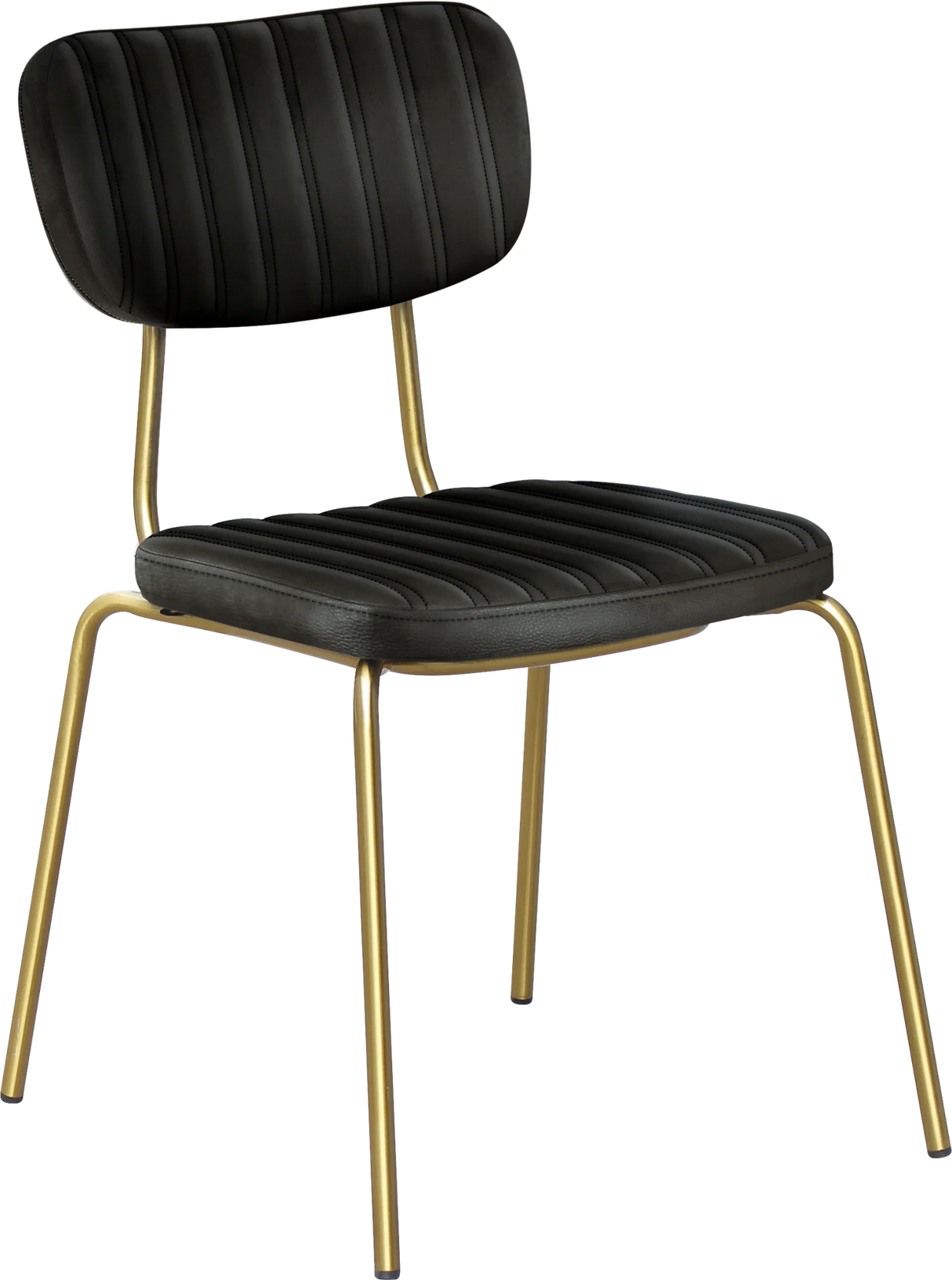 FL Tiramisu Vinyl Upholstered Brass Frame Hospitality Function Chair