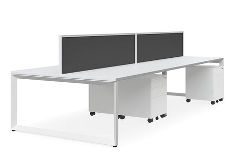 DD Forum Double Sided Workstation For 4 Person with Optic Screen