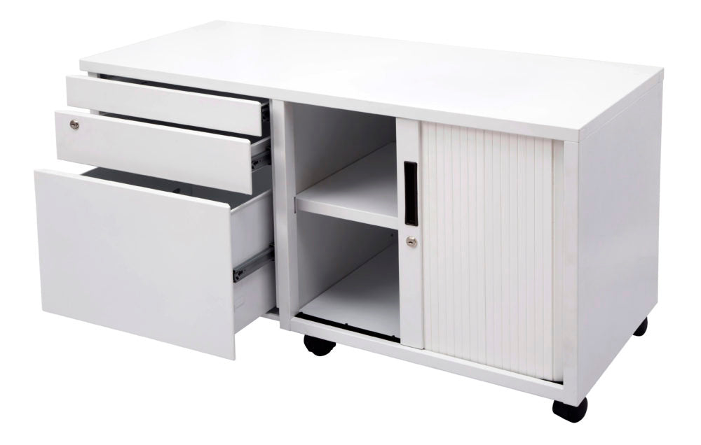 RL Go Steel Lockable 2 Drawer 1 File Drawer Mobile Caddy