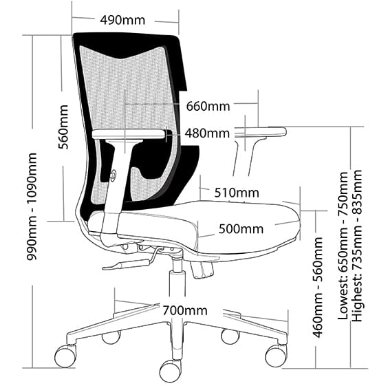 ST Gibbs Mesh Back Task Chair