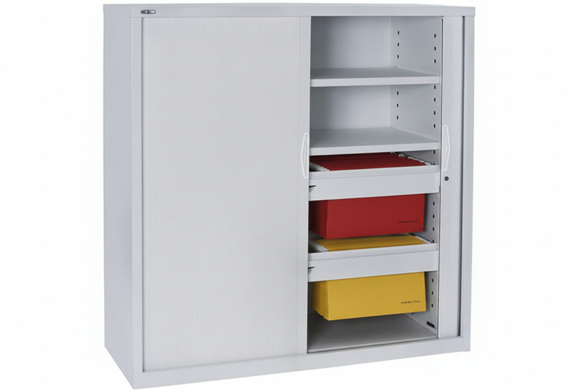 RL GO Tambour 900mm Wide Sliding Door Cupboard