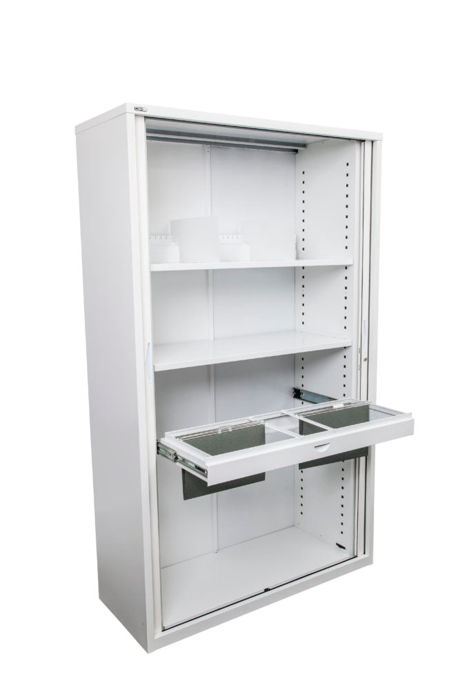 RL GO Tambour Sliding Door Cupboard with 5 Shelves