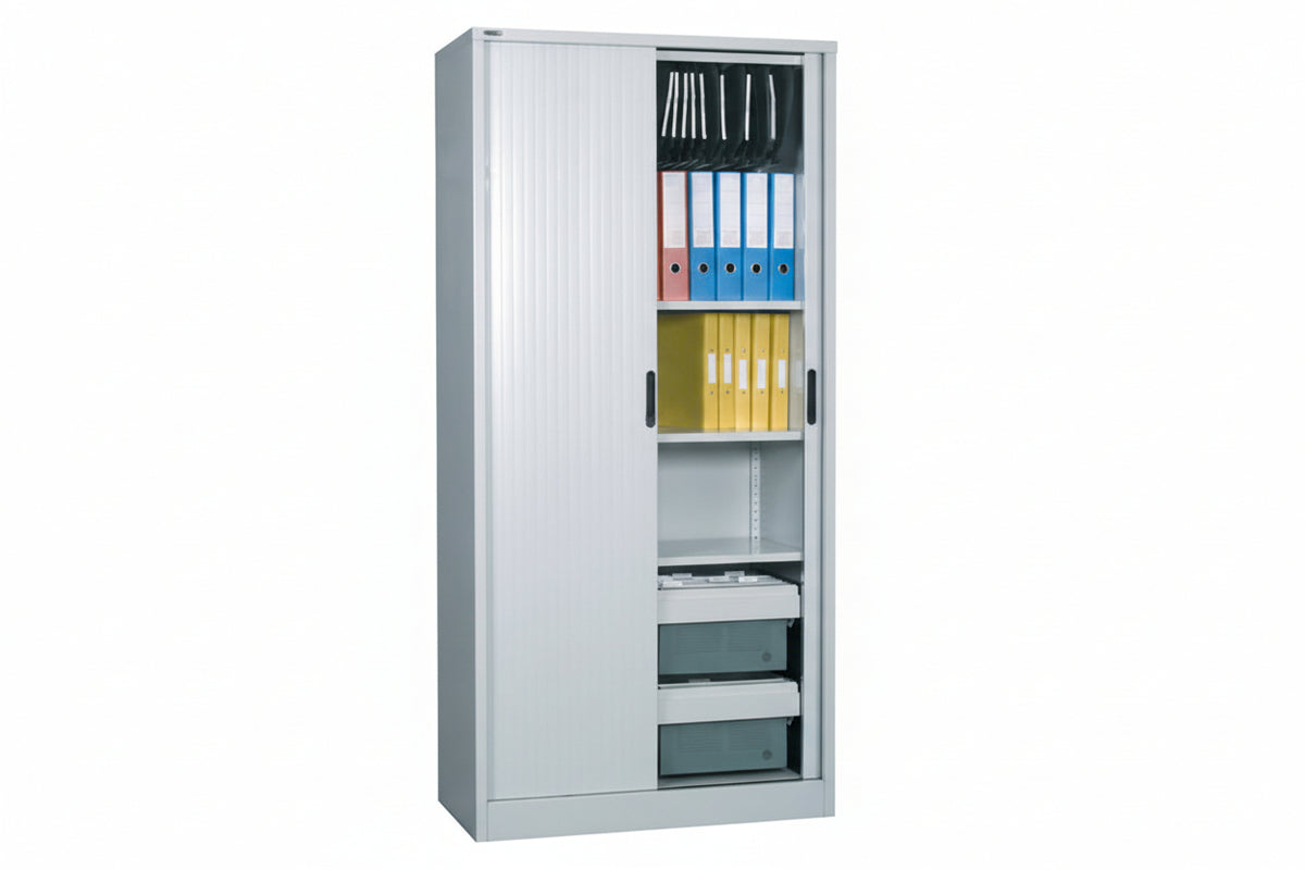 RL GO Tambour 900mm Wide Sliding Door Cupboard