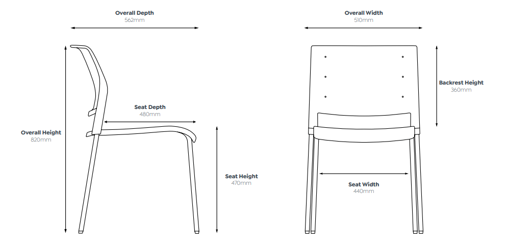 OL Game Sled Base Hospitality Stacking Chair