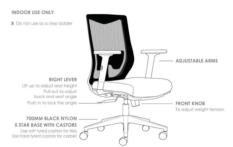 ST Gibbs Mesh Back Task Chair