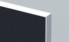 OL Edge25 Floor Mounted Desk Screen - White Frame