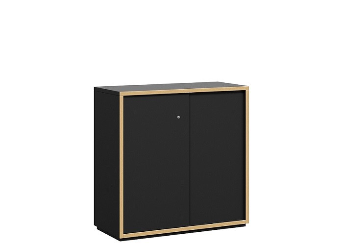 DD Grid Line Sliding Door Credenza Buffet